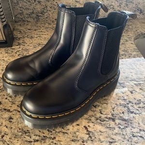 Doc Marren quad leather platform boots size 7
